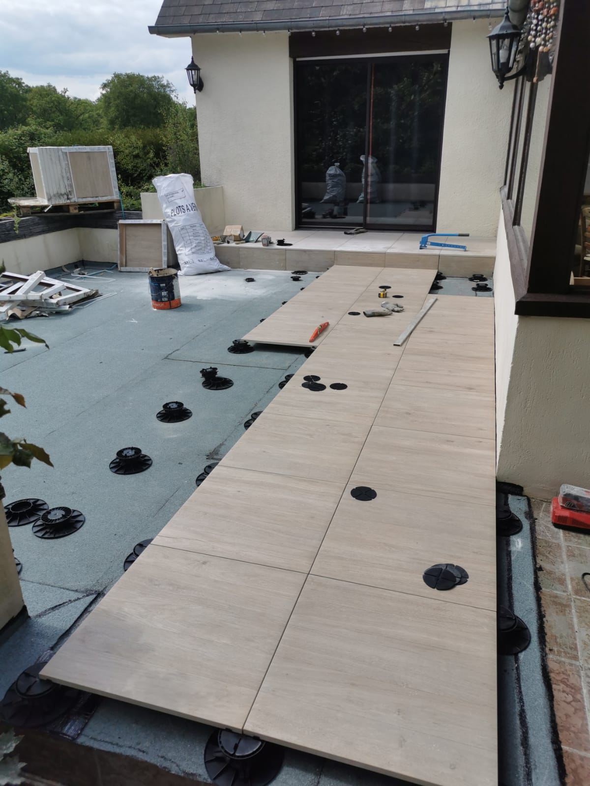 chantier toit terrasse la bouxière