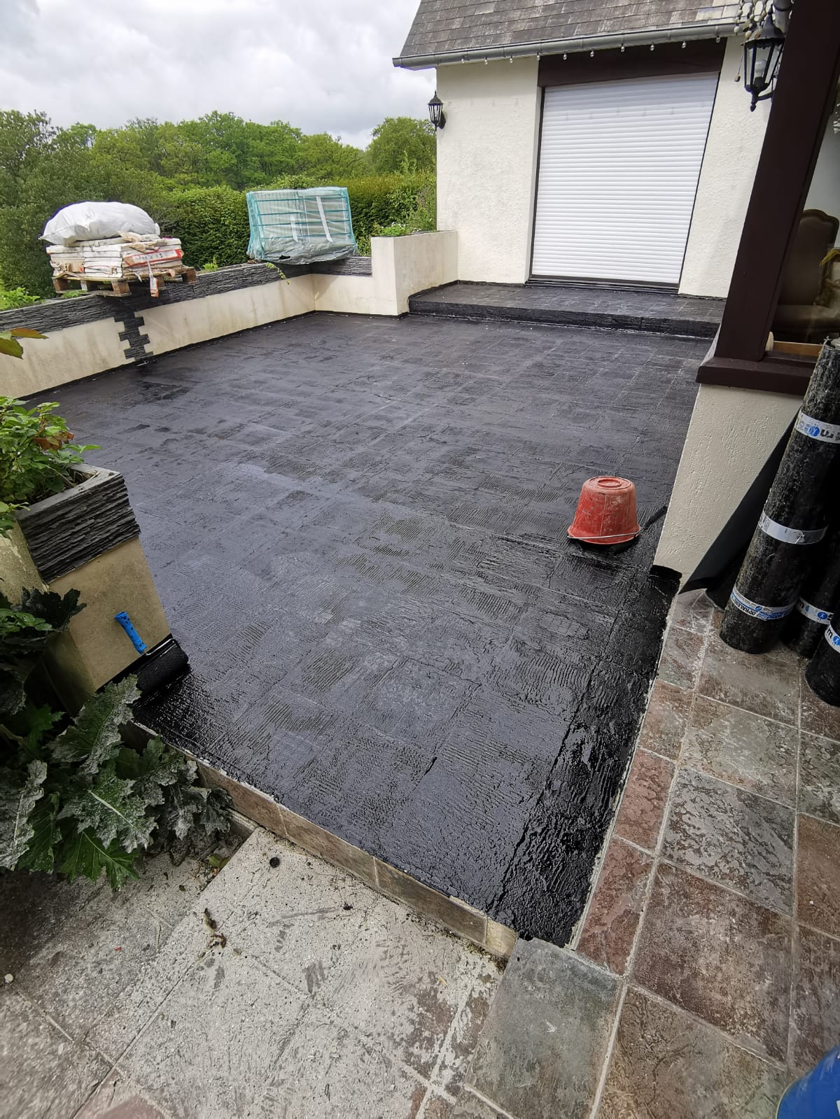 chantier toit terrasse la bouxière