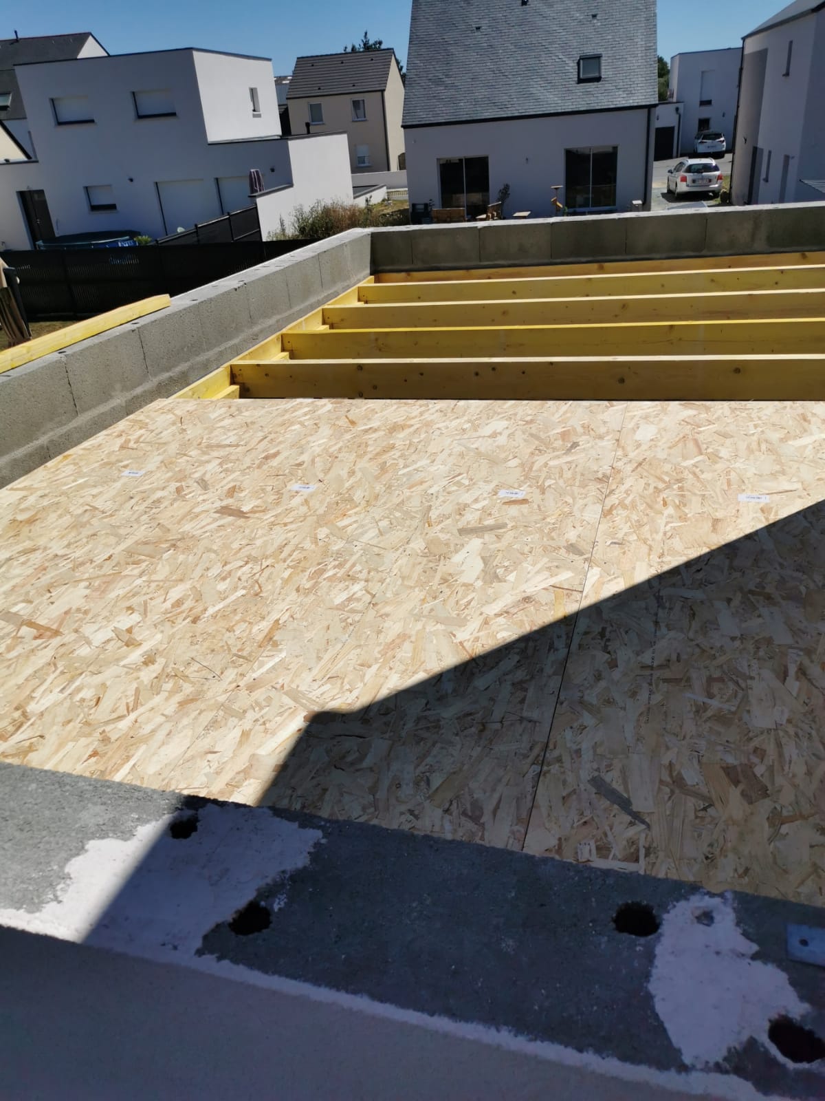 Chantier toit extension étanchéité